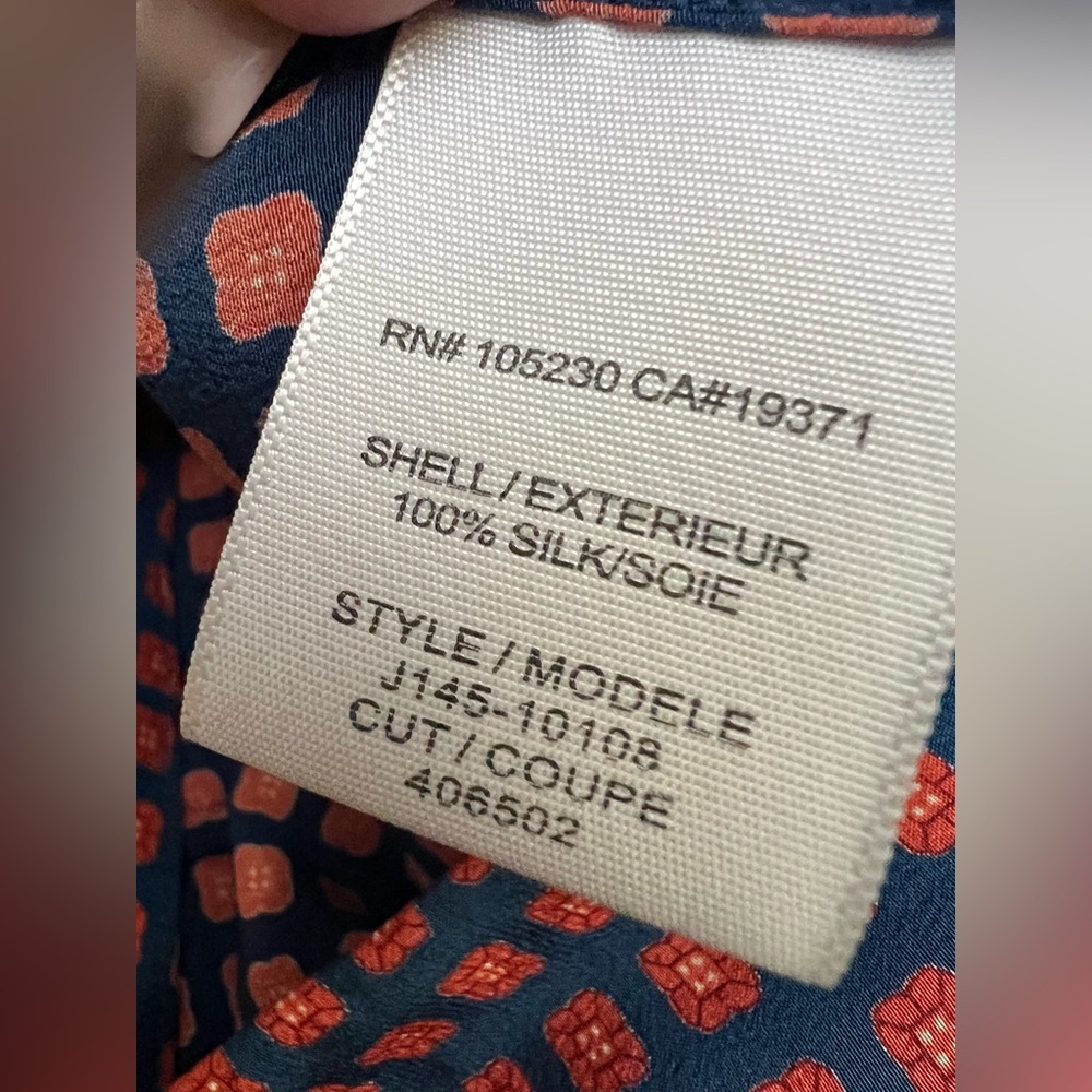 NWT Joie Olaya 100% Silk Printed Trousers Pants Mallard Blue Size 6 - Picture 10 of 12